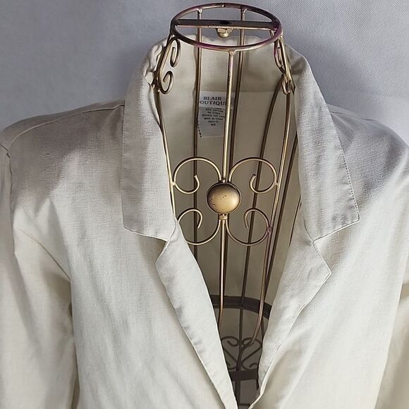 Linen blend Vintage Blair Boutique Size M Jacket Blazer - Picture 4 of 11